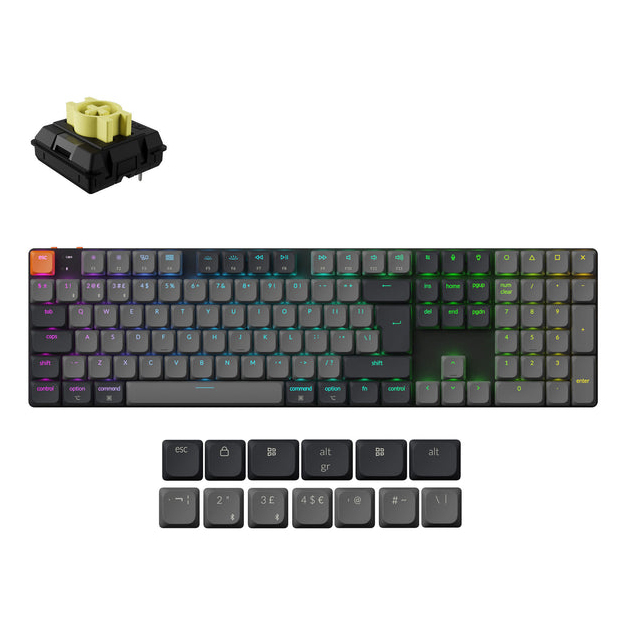 Keychron UK K5 V2 BT RGB QMK Hard Tactile Ultra-slim Aluminium Mac/PC Keyboard
