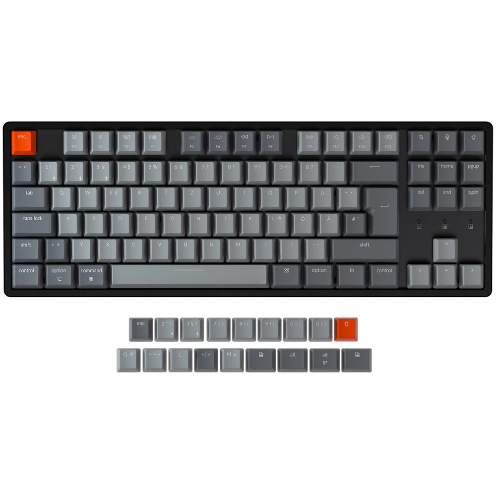 Keychron German K8 Bluetooth RGB Backlit Linear Aluminium Mac/PC Keyboard