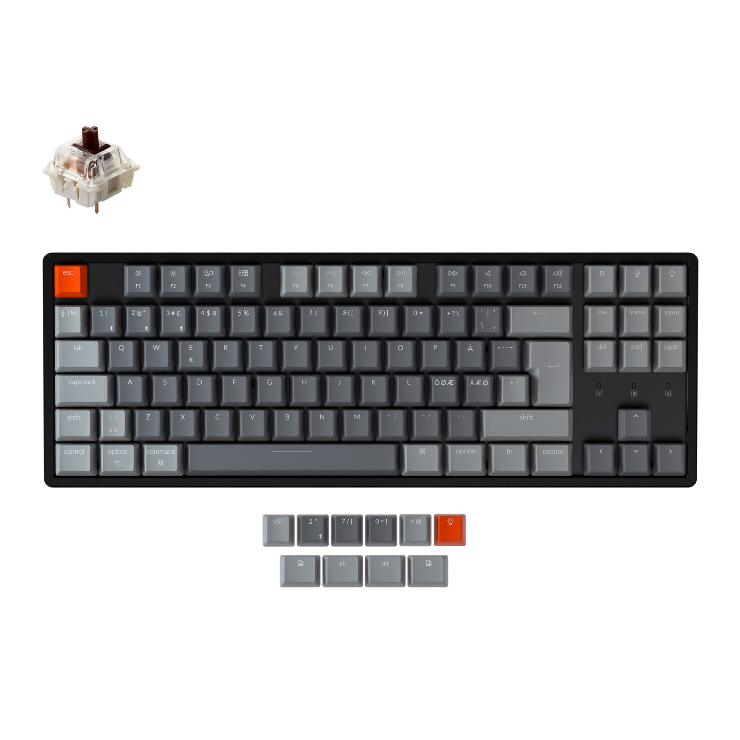 Keychron USA K8 Bluetooth RGB Backlit Hot-Swap Tactile Aluminium Mac/PC Keyboard
