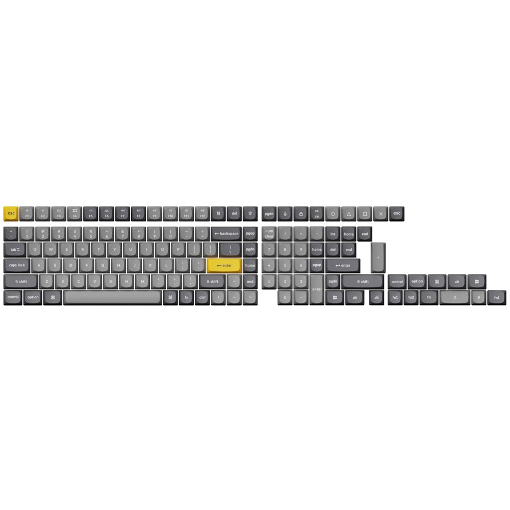 Keychron Double Shot PBT OSA Light and Dark Grey US Full Keycap Set