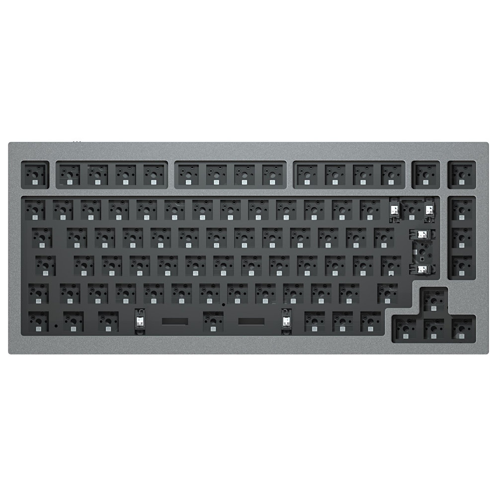 Keychron ISO Q1 QMK RGB Barebone Aluminium Mac/PC Space Grey Custom Keyboard