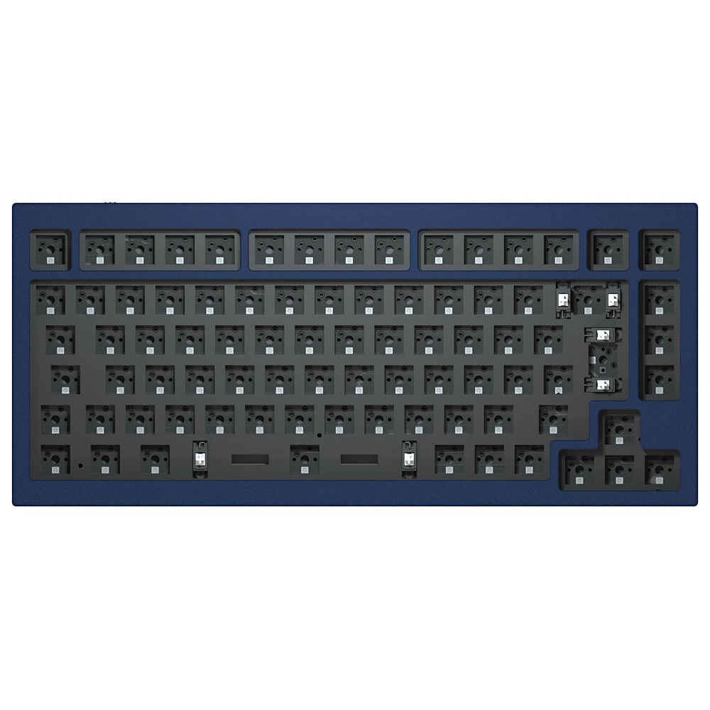 Keychron ISO Q1 QMK RGB Barebone Aluminium Mac/PC Navy Blue Custom Keyboard