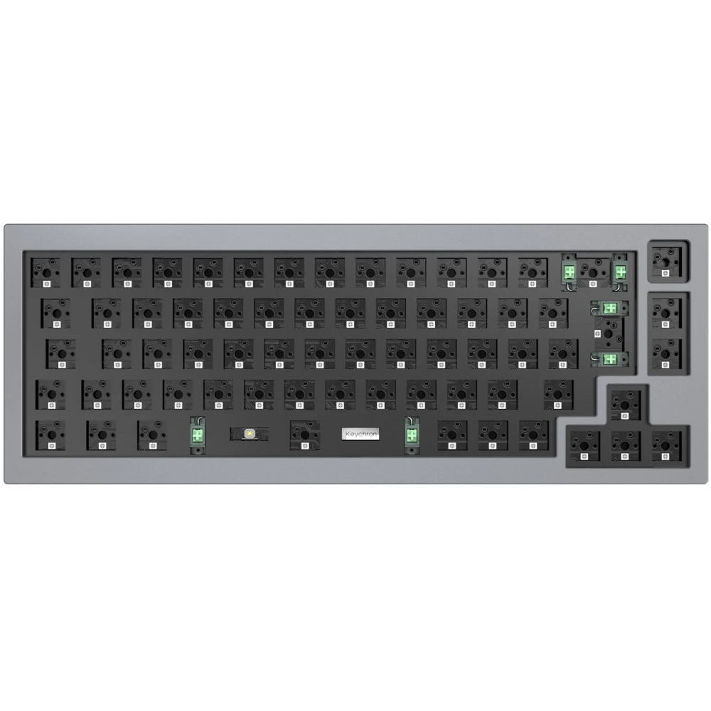 Keychron ISO Q2 QMK RGB Barebone Aluminium Mac/PC Silver Grey Custom Keyboard