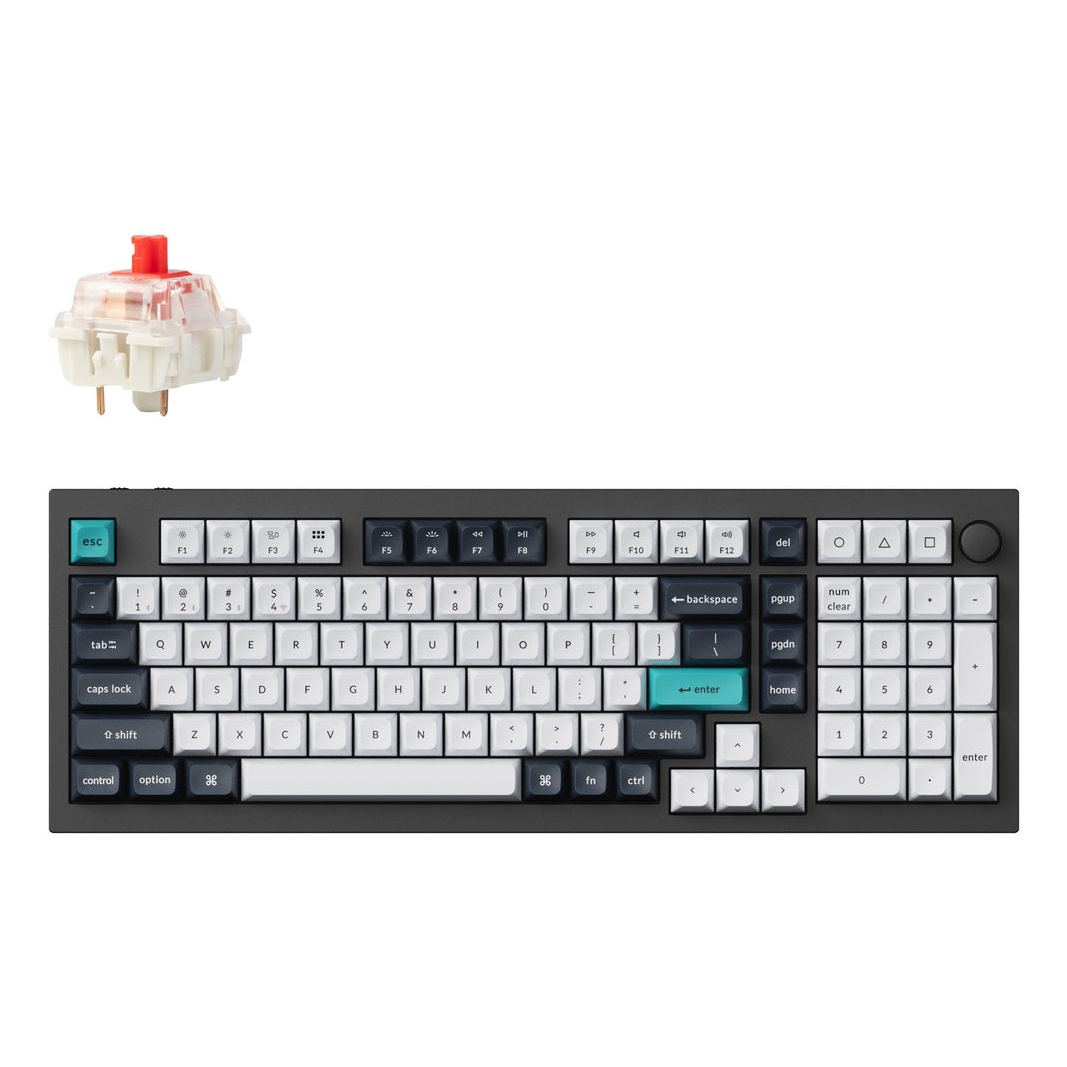 Keychron Q5 Max keyboard Universal USB + RF Wireless + Bluetooth QWERTY UK English Black, White