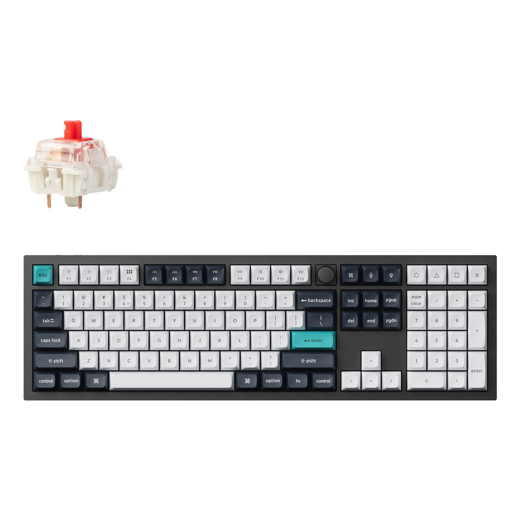 Keychron Q6 Max keyboard Universal USB + RF Wireless + Bluetooth QWERTY UK English Black, White