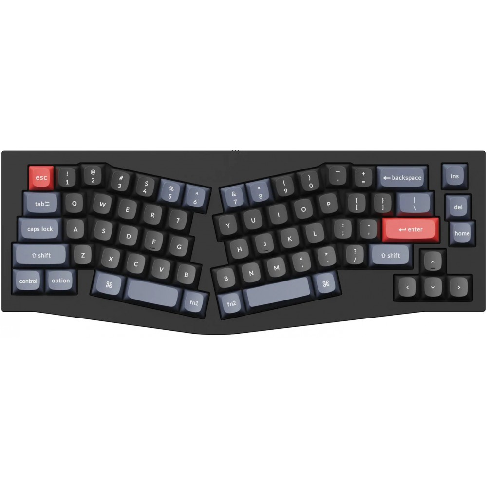 Keychron USA Q8 65% Ergo QMK RGB Aluminium Mac/PC Carbon Black Tactile Custom Keyboard