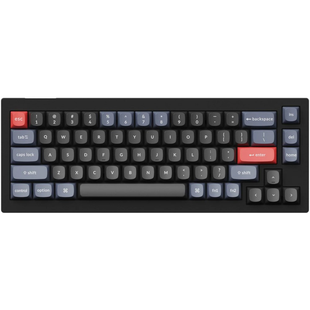 Keychron USA V2 QMK RGB Tactile Mac/PC Carbon Black Custom Keyboard