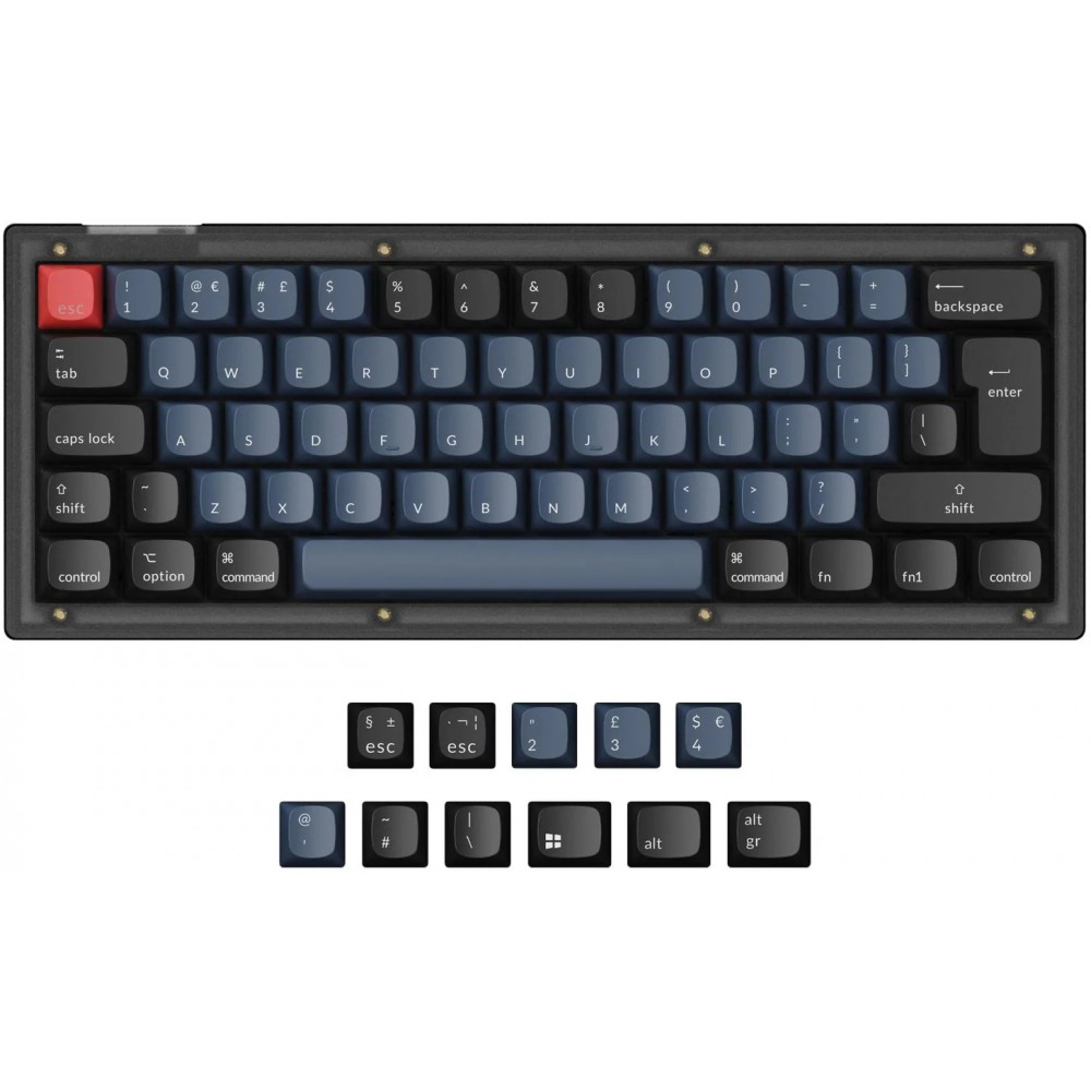 Keychron UK V4 60% QMK/VIA RGB Tactile Mac/PC Frosted Black Custom Keyboard