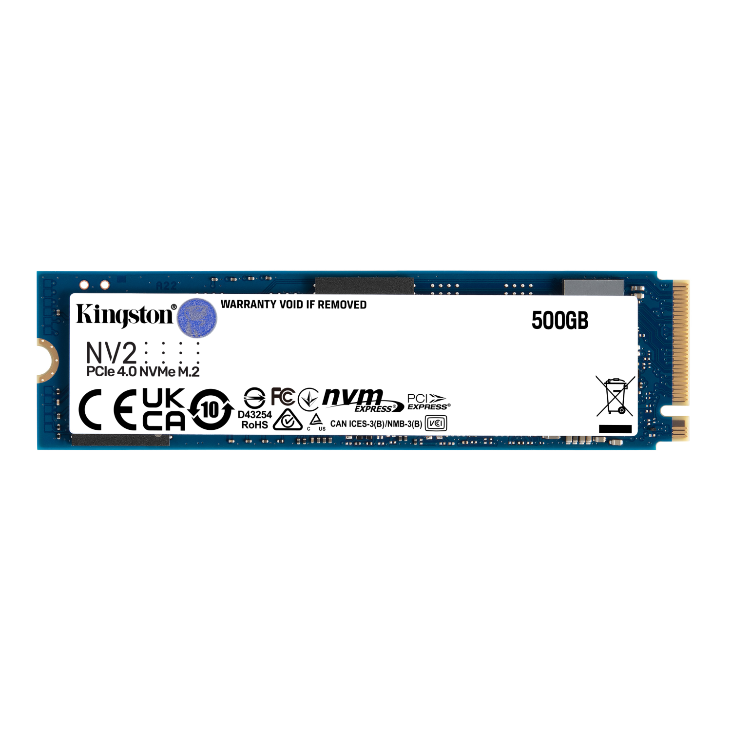 Kingston Technology NV2 500GB M.2 2280 PCIE 4.0 NVME SSD