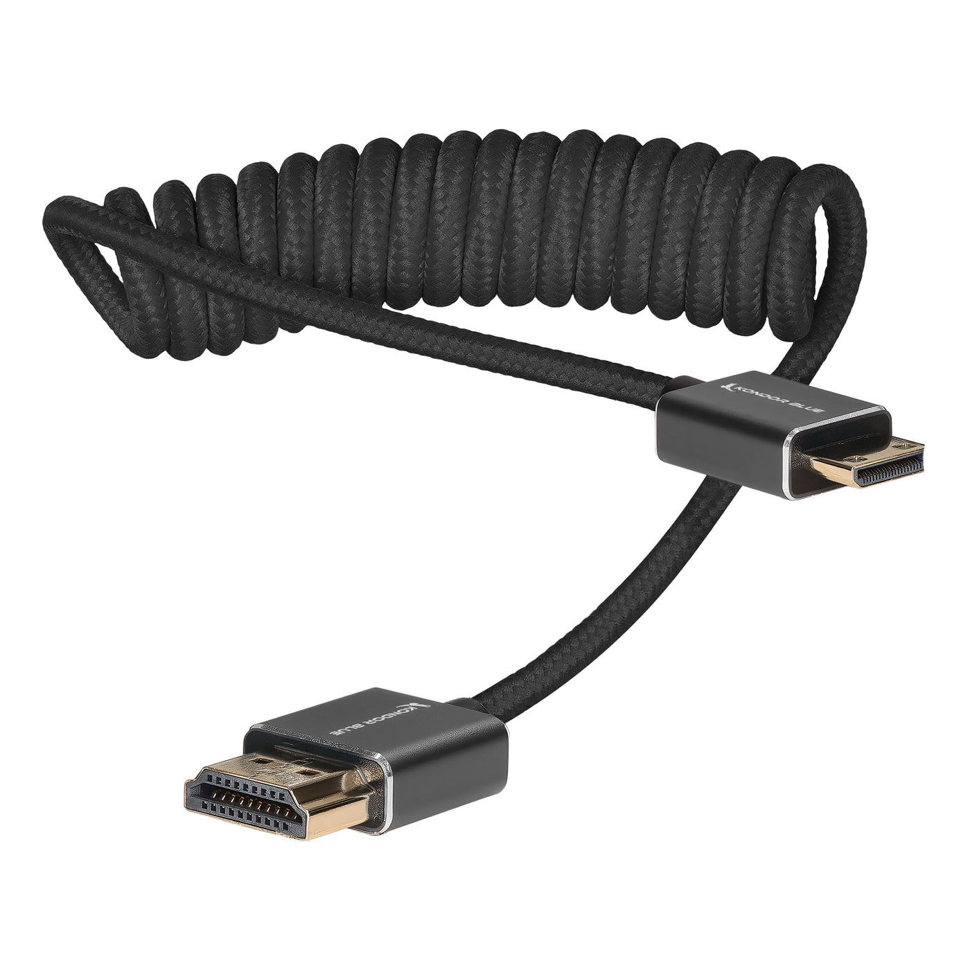 Kondor Blue Mini HDMI to Full HDMI Cable 12"-24" Bra