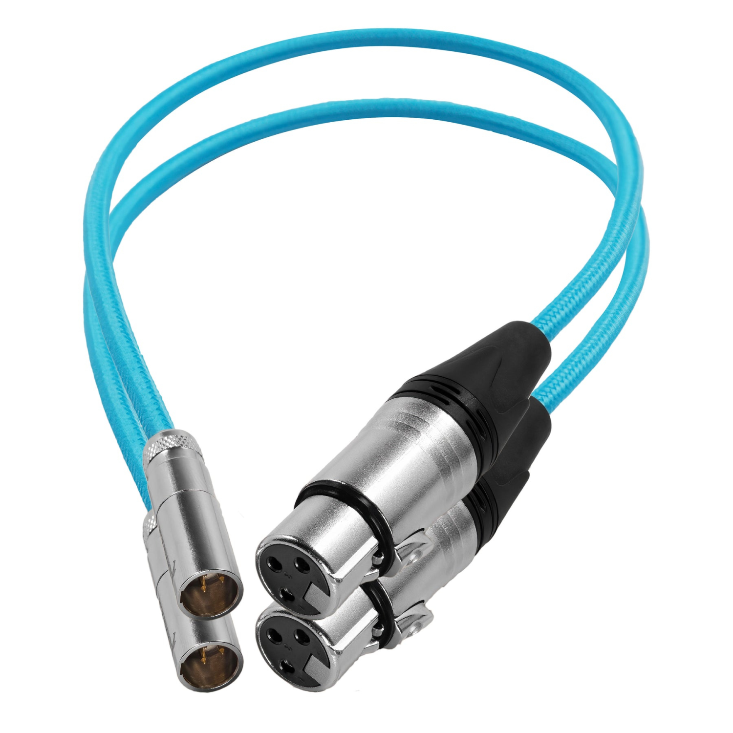 Kondor Blue Mini XLR Male to XLR Female Audio Cable - 2 Pack