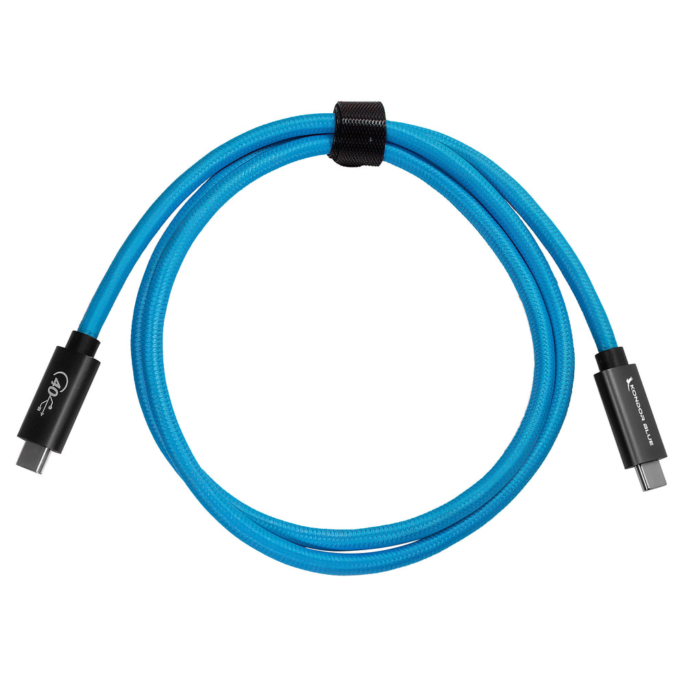 Kondor Blue Thunderbolt 4 USB 4.0 Type C Cable Blazing 40G