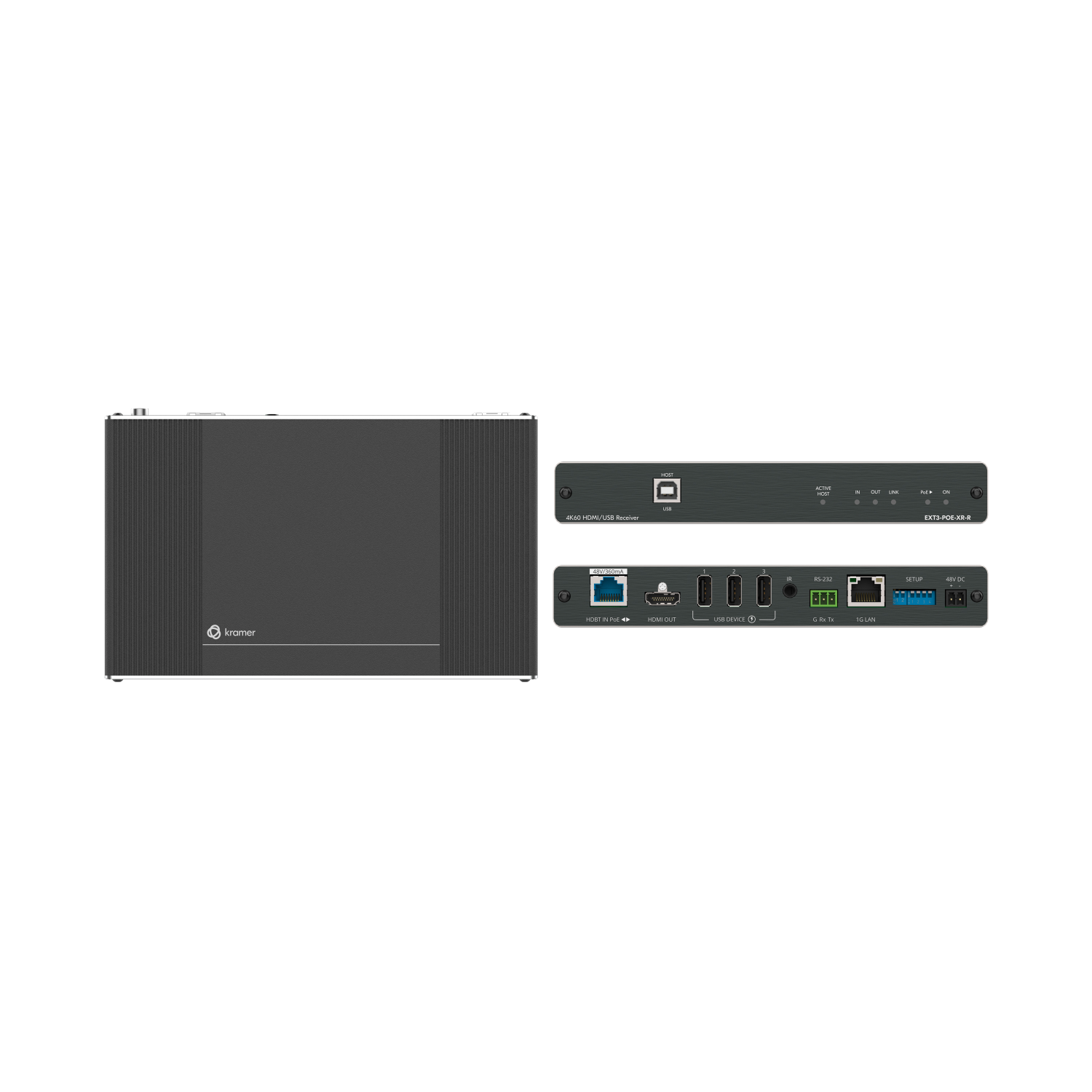 Kramer Electronics EXT3-POE-XR-R AV Extenders - Black