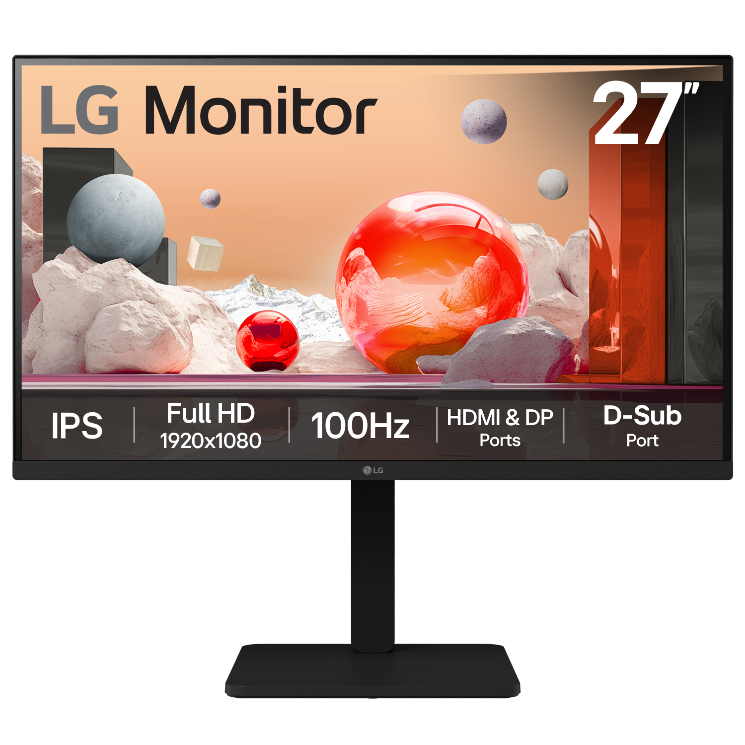 LG 27BA450-B Computer Monitors - 27 Inches - Black