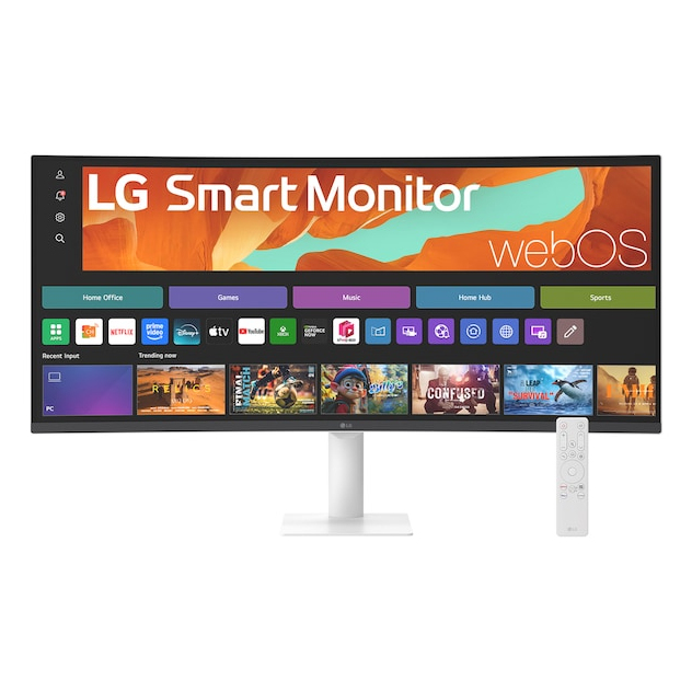 LG 34" WQHD Curved Smart Monitor with webOS