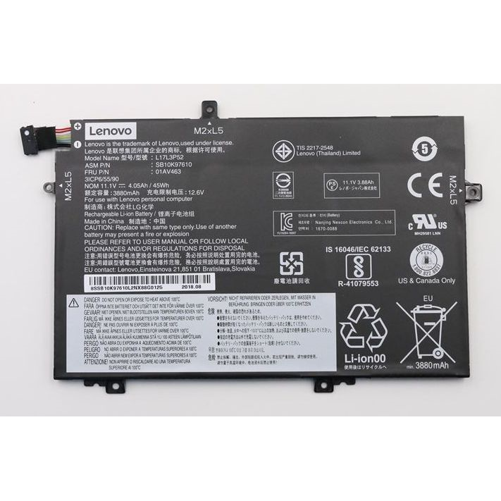Lenovo BATT INTERNAL 3C 45WH LI - Approx 1-3 working day lead.