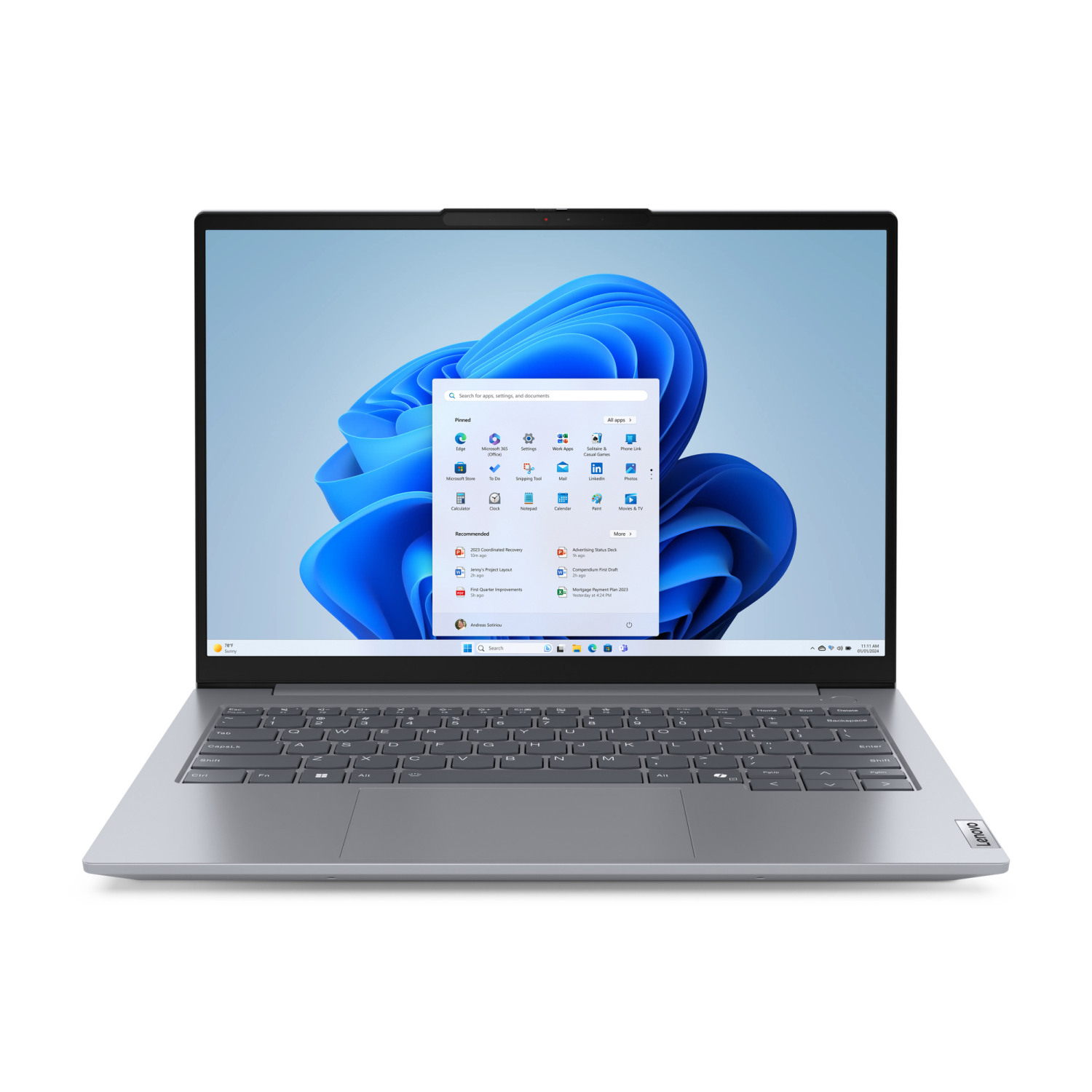 Lenovo 7535HS Laptops - 14 Inches - 8GB - Grey