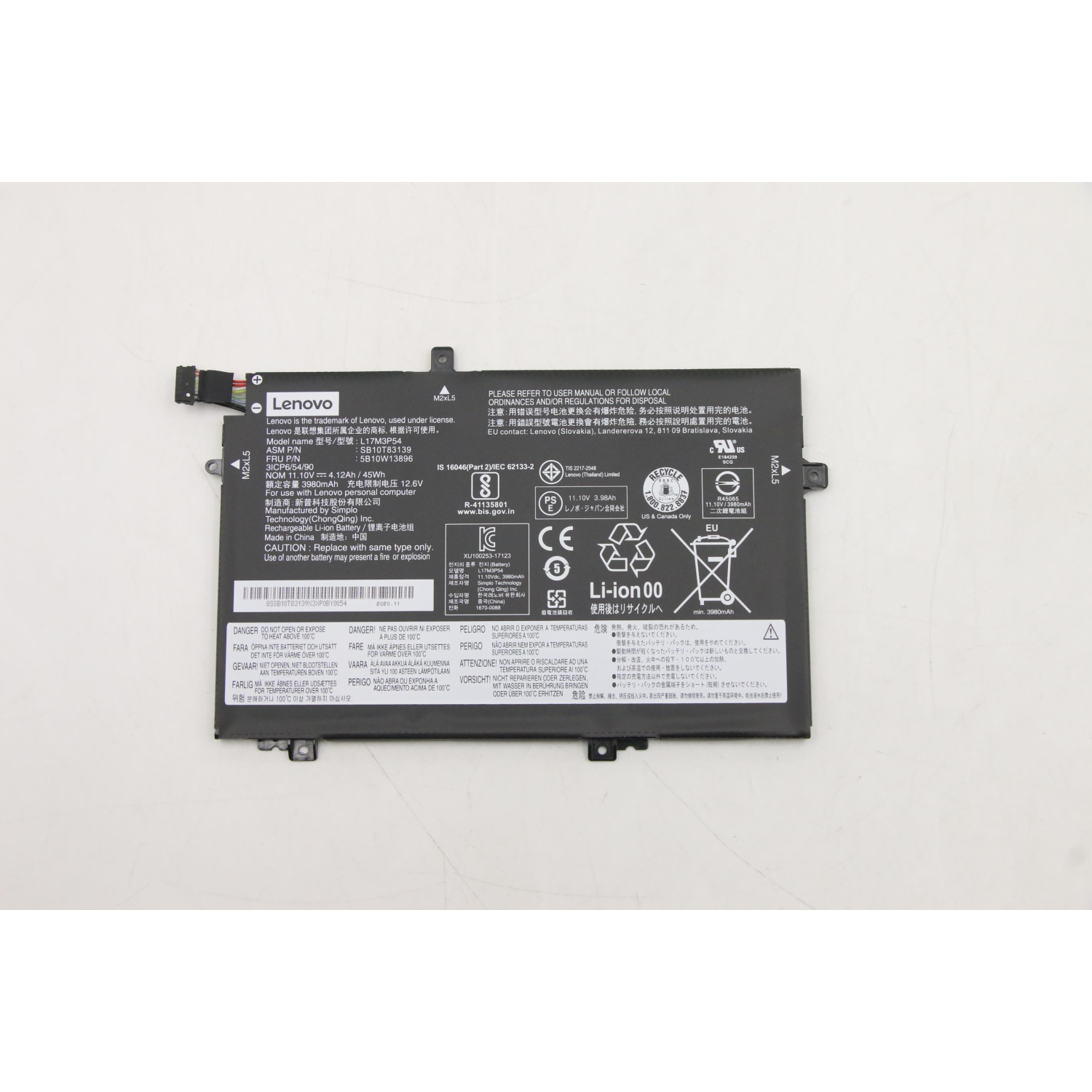 Lenovo Battery Internal 3C 45WH LI - Approx 1-3 working day lead.