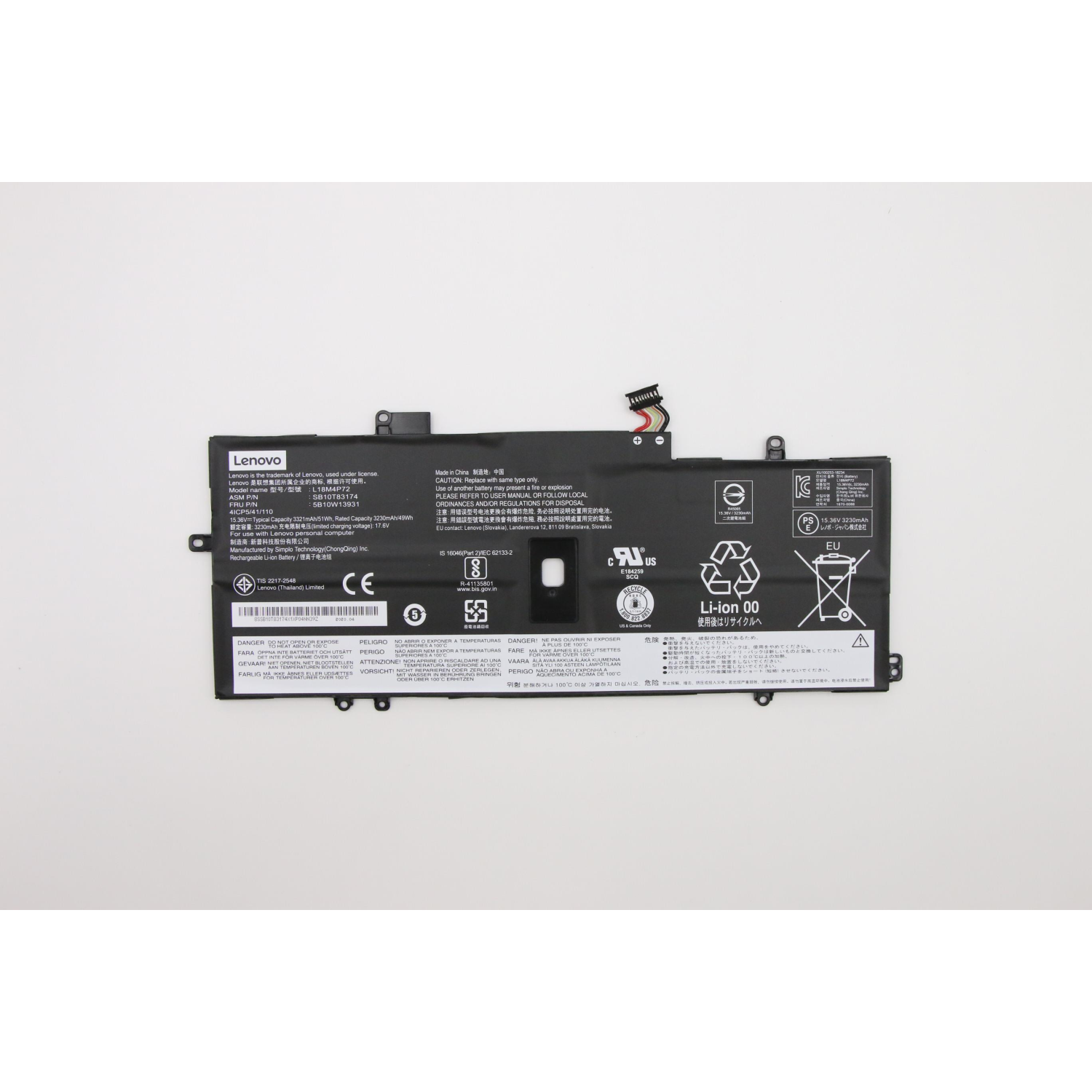Lenovo Internal, 4c, 51Wh, LiIon, SMP 5B10W13931, Battery, Lenovo - Approx 1-3 working day lead.