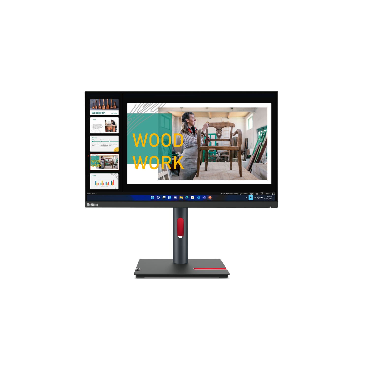 Lenovo P24q-30 Computer Monitors - 23.8 Inches - Black