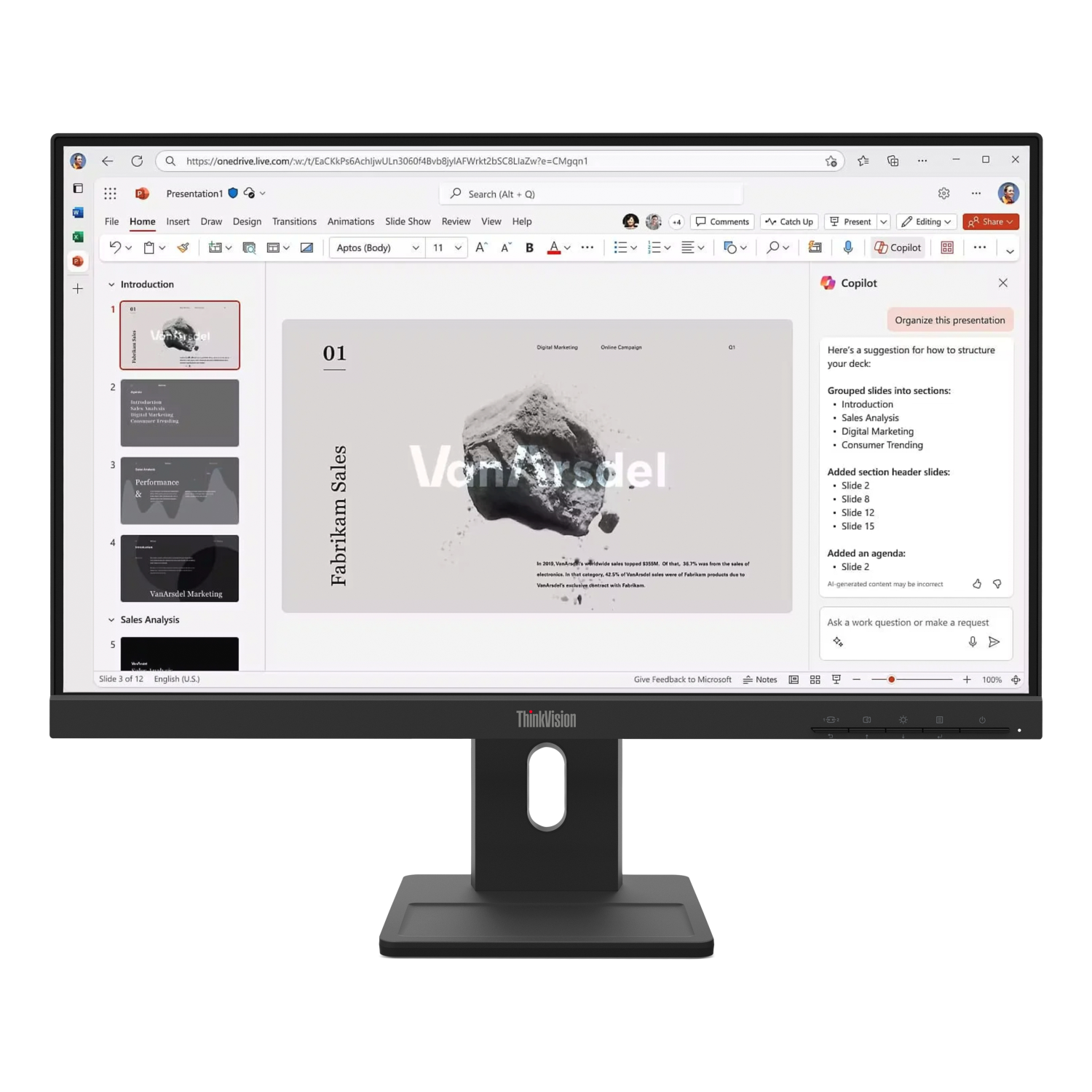 Lenovo E22-40 Computer Monitors - 21.5 Inches - Black