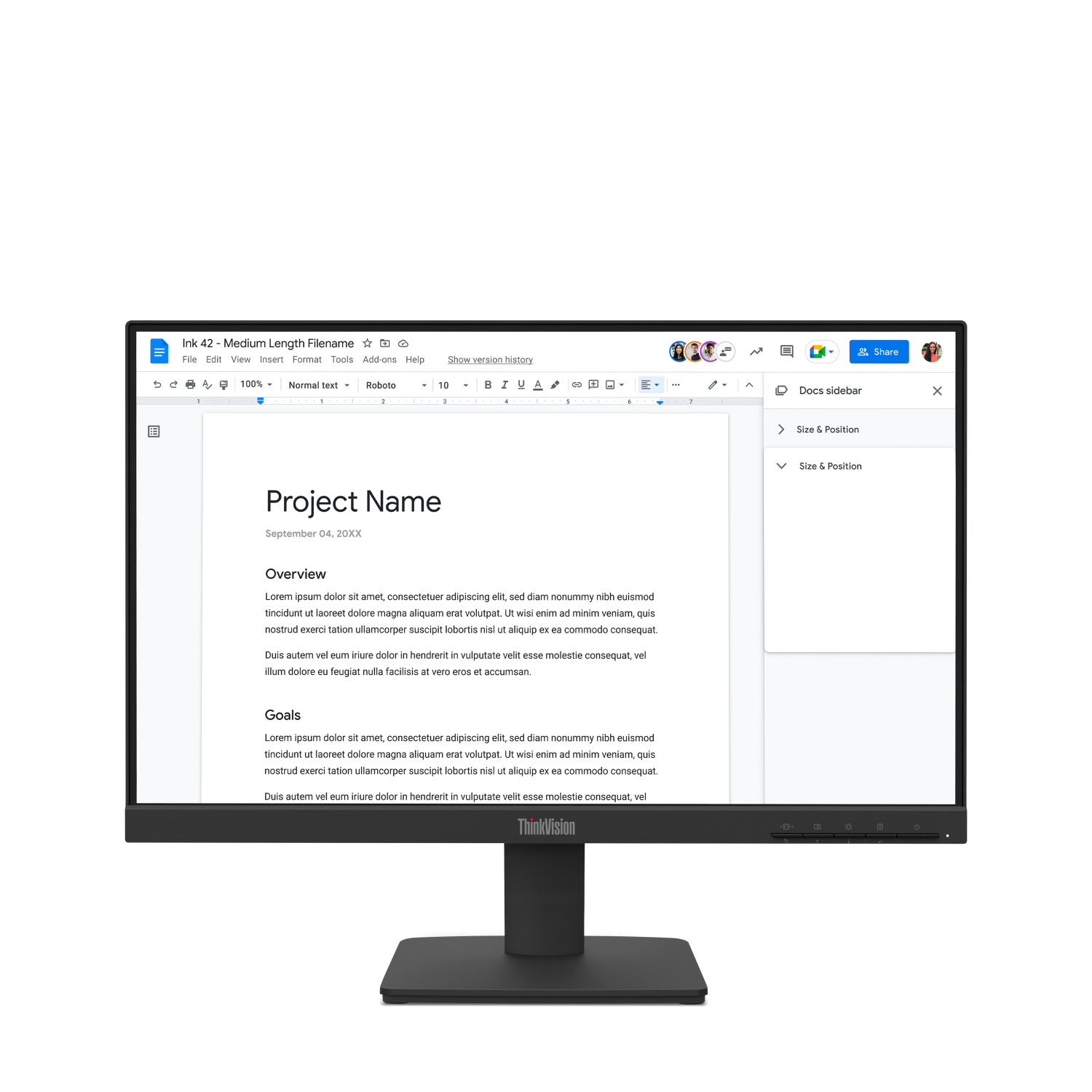 Lenovo S22-4e Computer Monitors - 21.5 Inches - Black