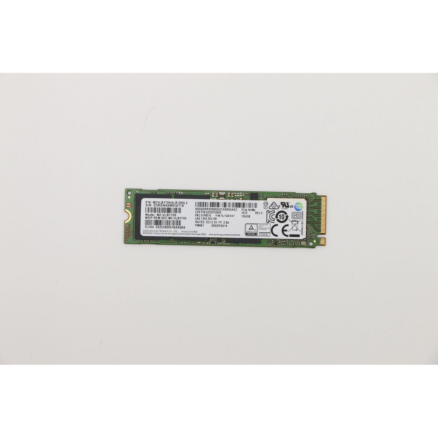 Lenovo 1TB PCIe M.2 NVMe SSD