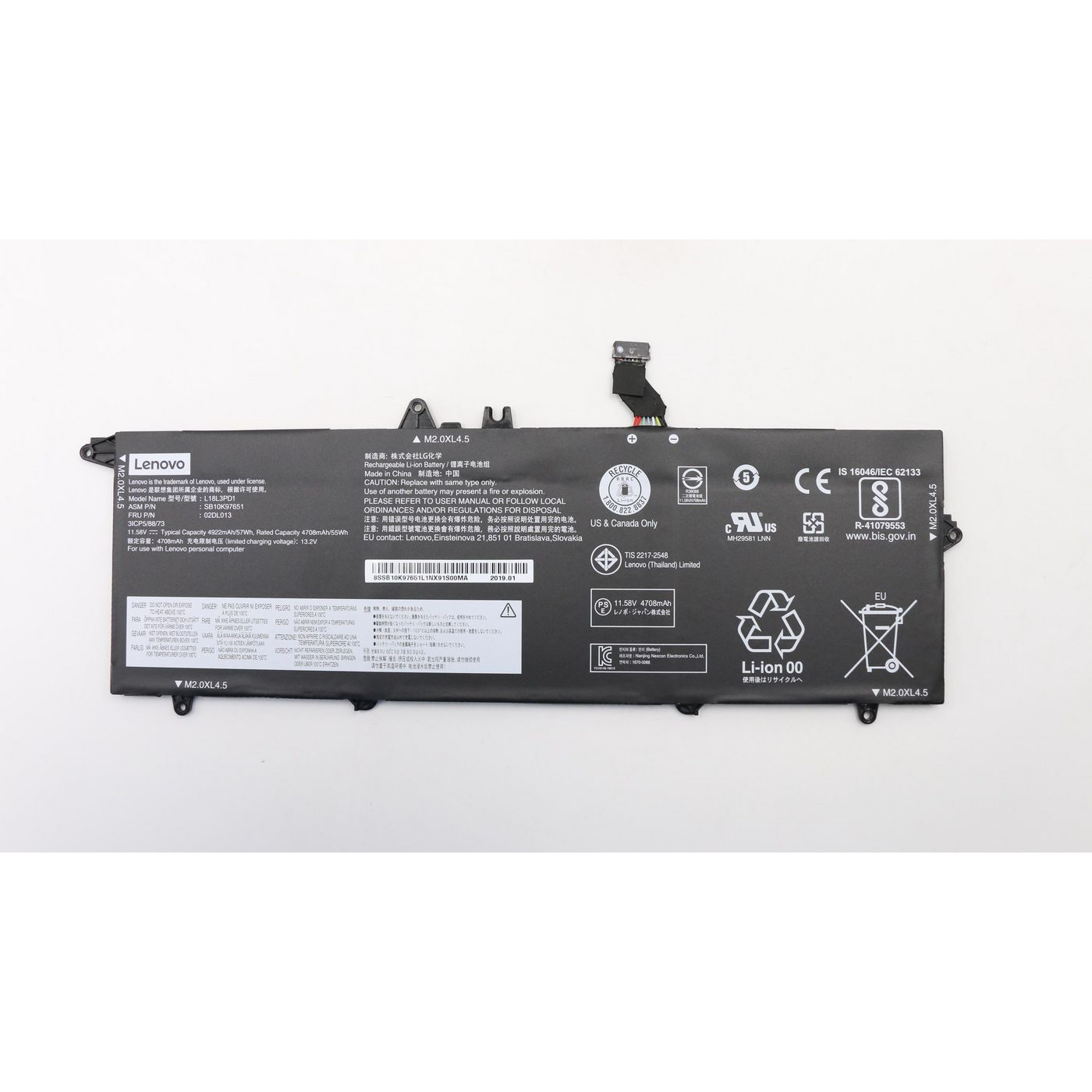 Lenovo Battery Internal 3C 57Wh Lilon - Approx 1-3 working day lead.