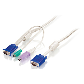 LevelOne 5m KVM Cable, VGA, PS/2, USB