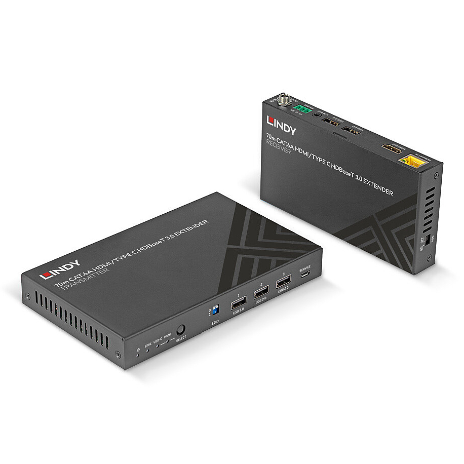 Lindy 4K60 AV Extenders - Black