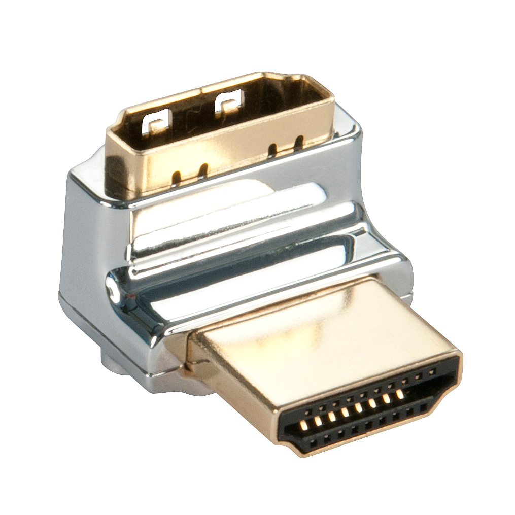 Lindy CROMO HDMI Male to HDMI Female 90 Degree Right Angle Adapter - Up