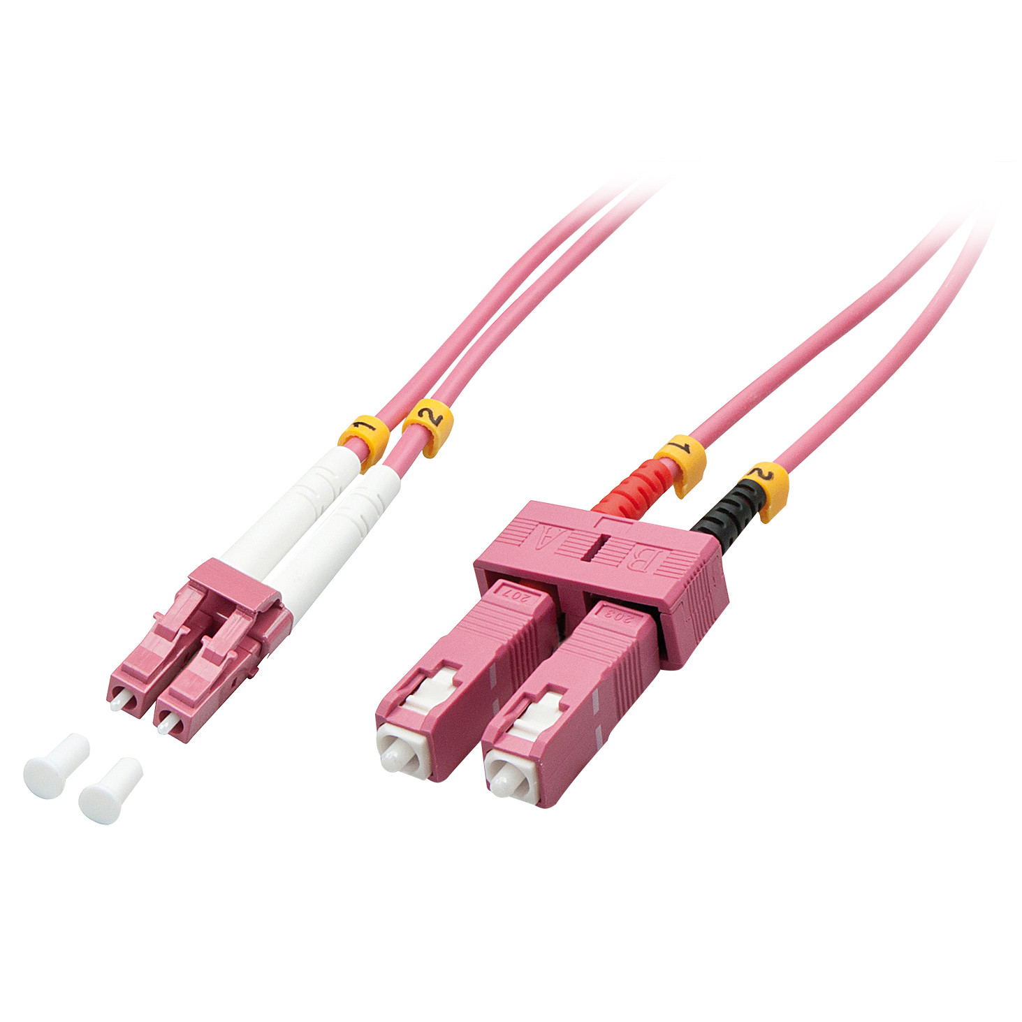 Lindy 46362 fibre optic cable 3 m LC SC OM4 Pink