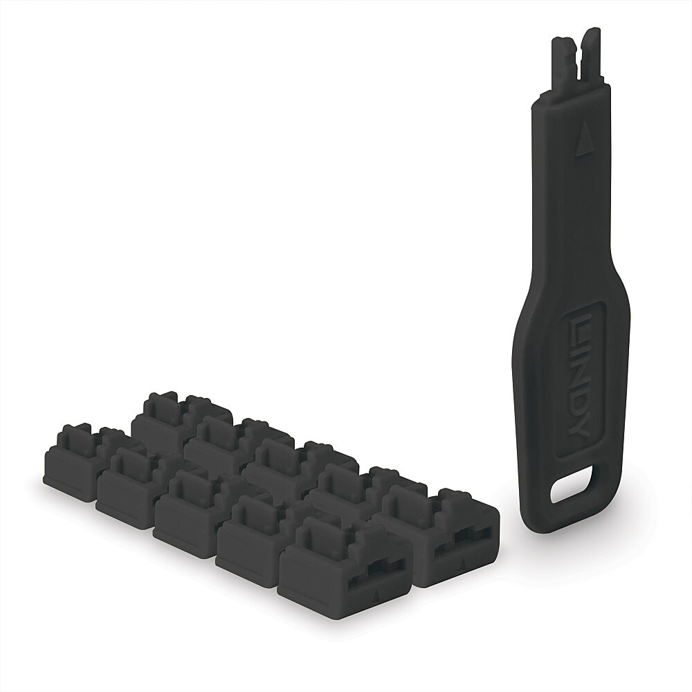 Lindy RJ45 Port Blockers - Black