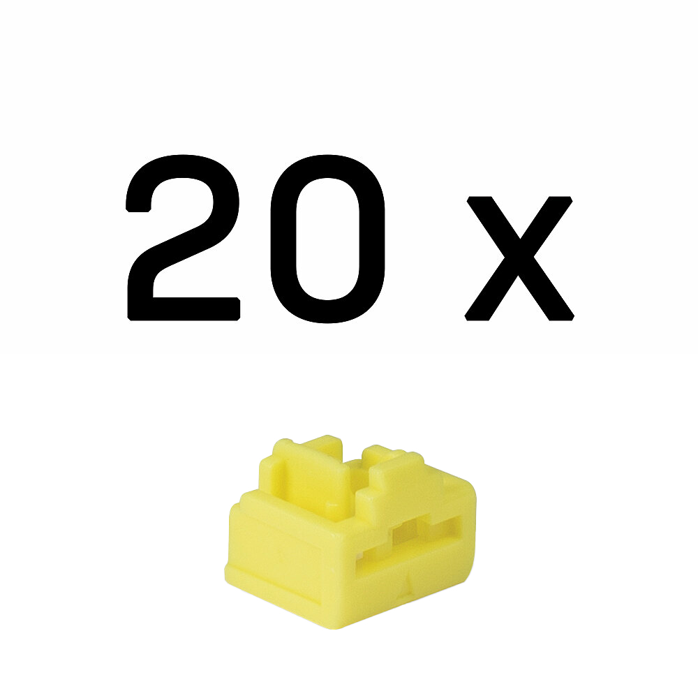 Lindy RJ45 Port Blockers - Yellow