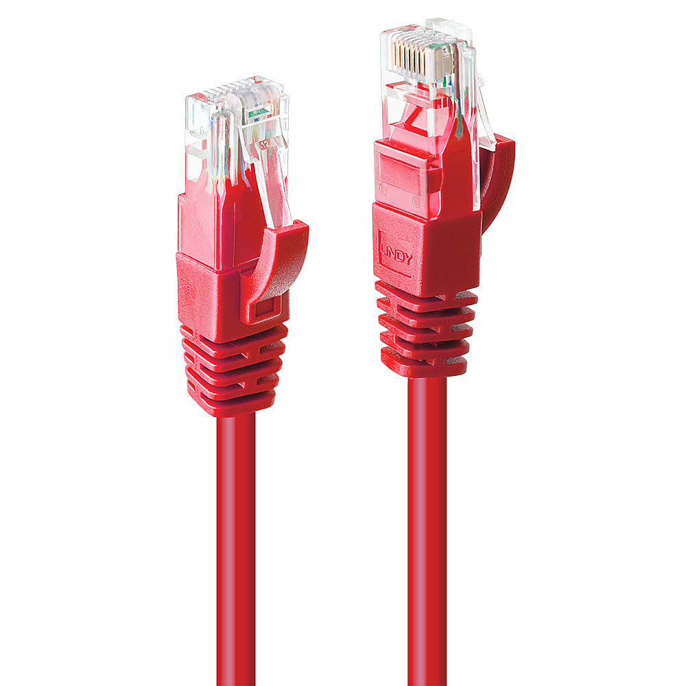 Lindy 10m Cat.6 U/UTP Network Cable, Red