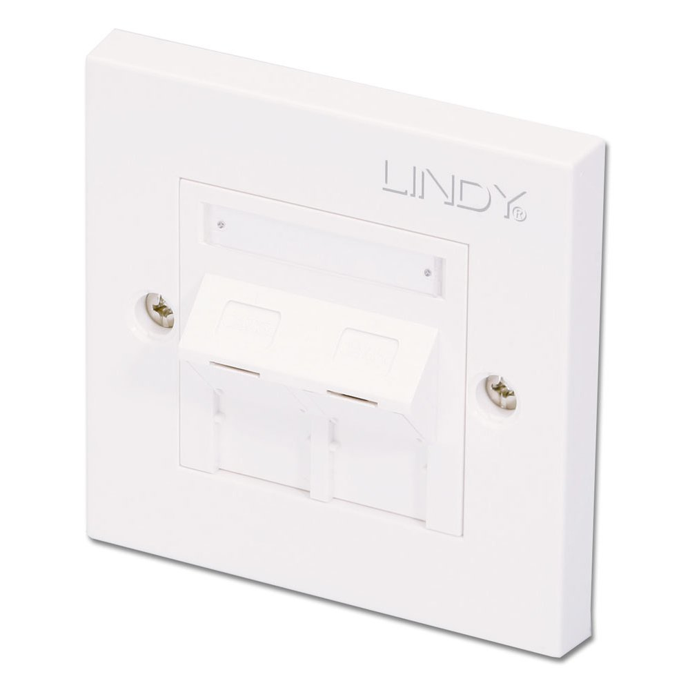 Lindy CAT5e Wall Plates & Switch Covers - White