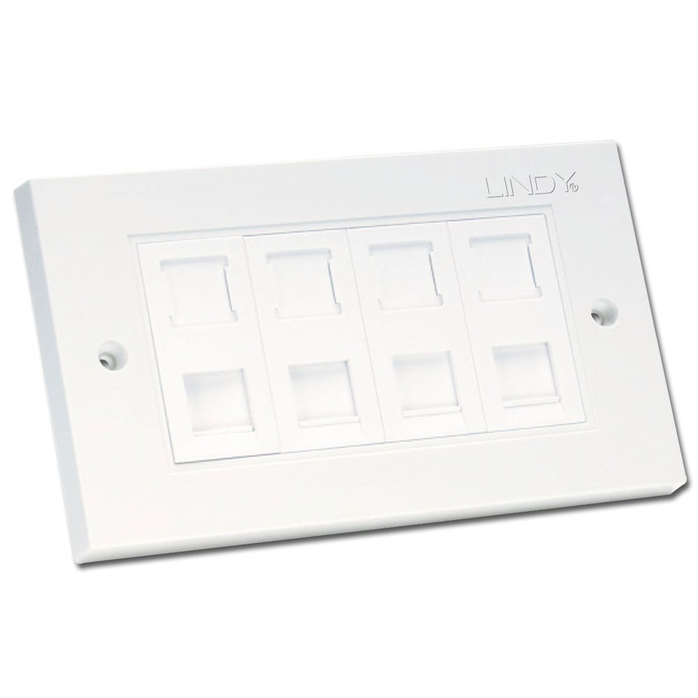 Lindy CAT5e Wall Plates & Switch Covers - White