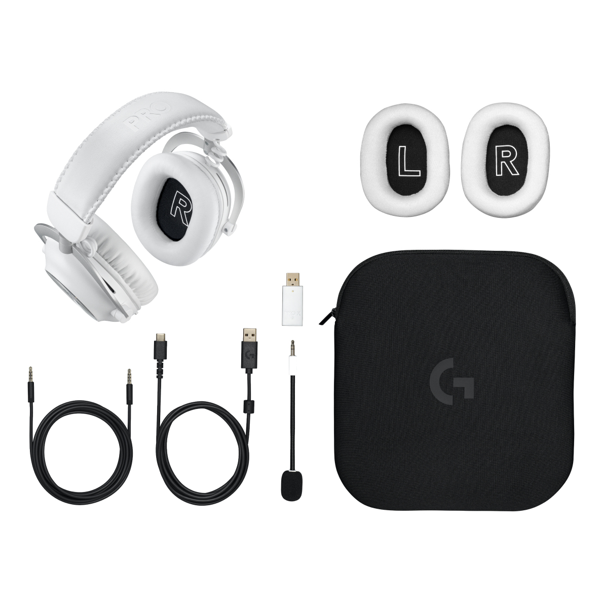 Logitech G 981-001269 headphones/headset Wired & Wireless Head-band Gaming Bluetooth Black, White