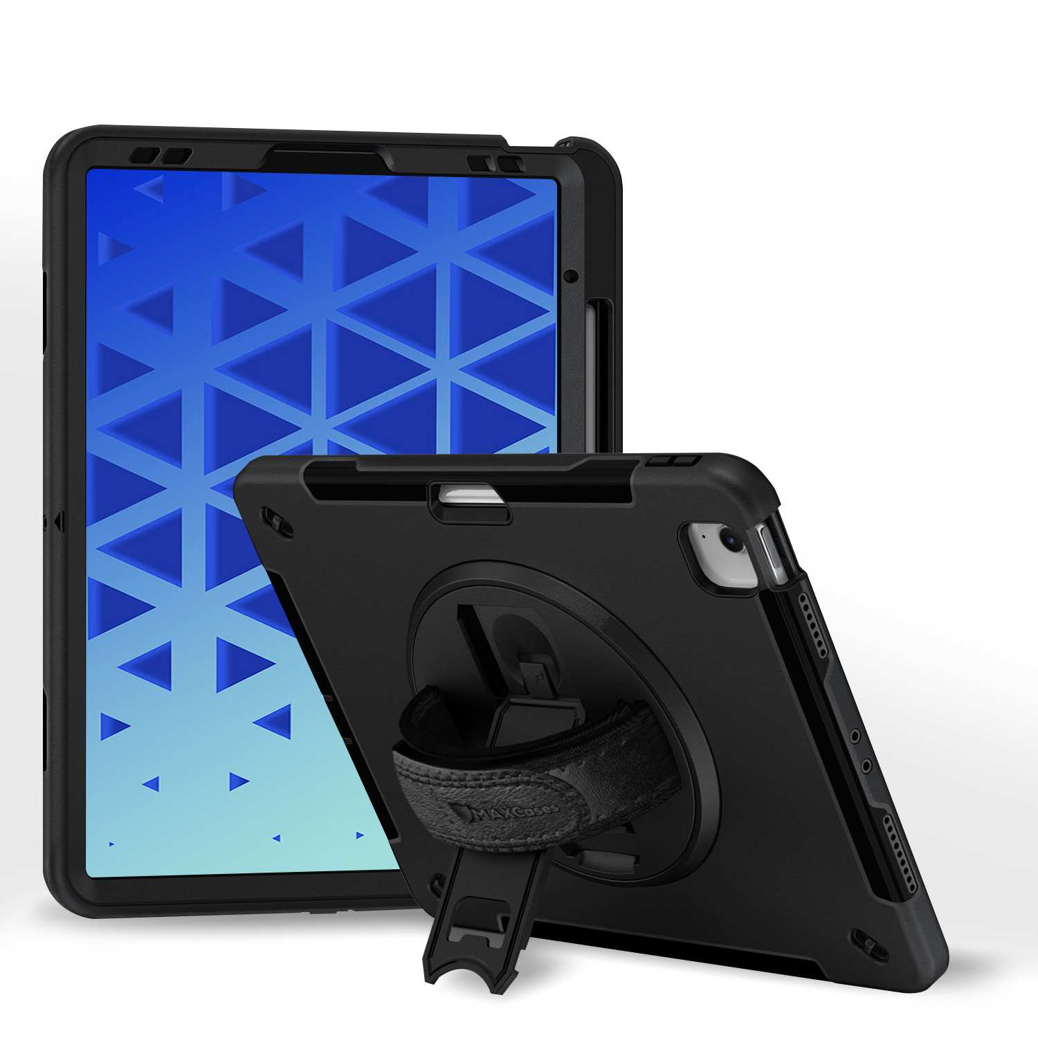 MAXCases Extreme Shield for iPad Pro 11" with screen protector and shoulder strap (2024) (Black)