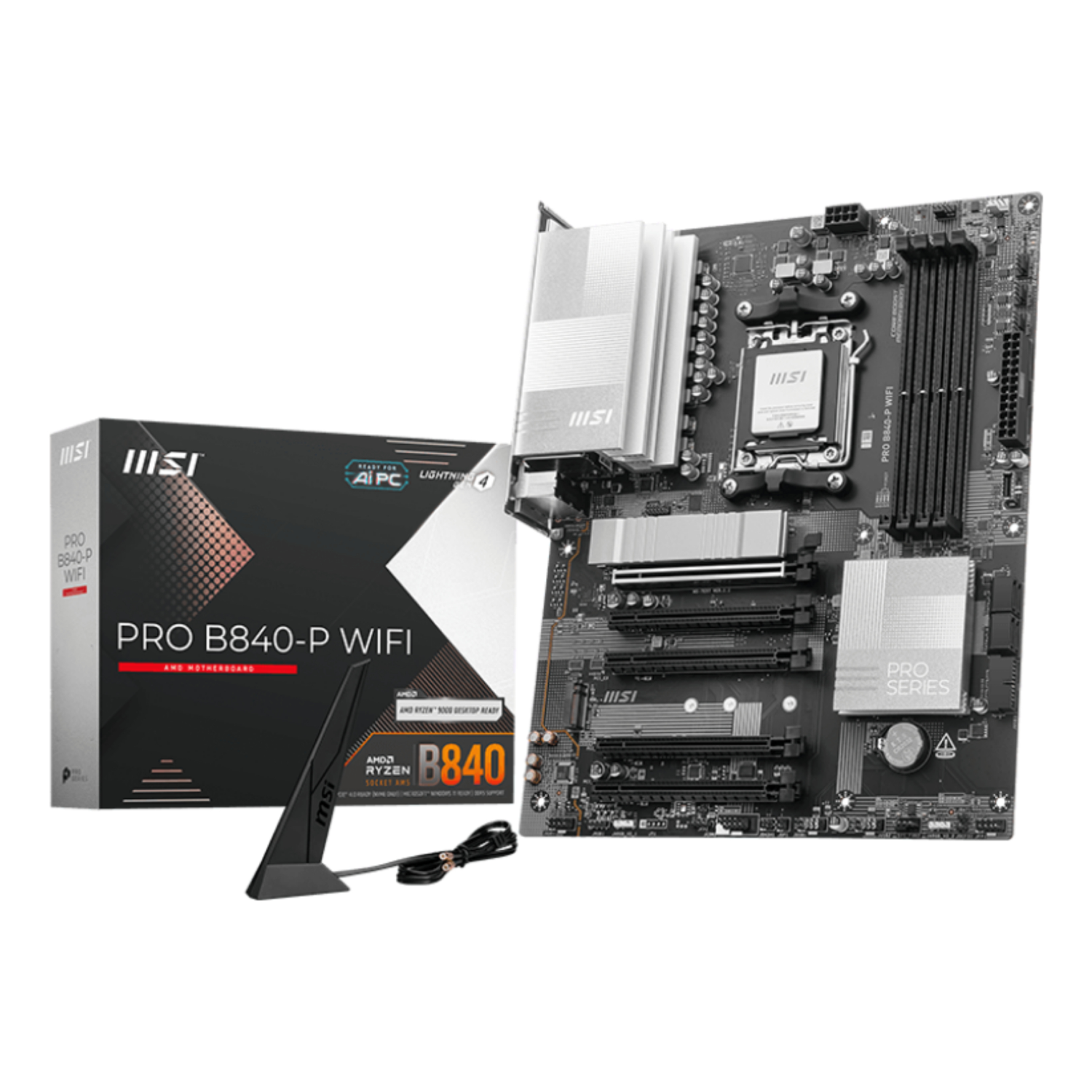 MSI PRO B840-P WIFI - motherboard - ATX - Socket AM5 - AMD B