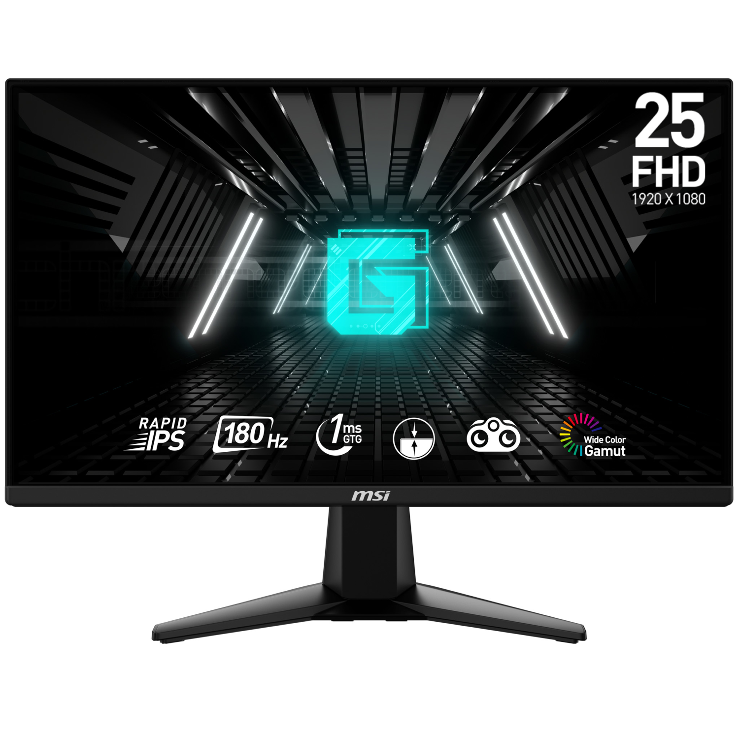 MSI G255F Computer Monitors - 24.5 Inches - Black