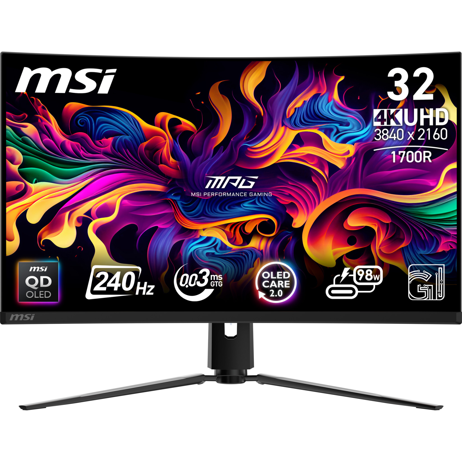 MSI 321CURXDE Computer Monitors - 31.5 Inches - Black