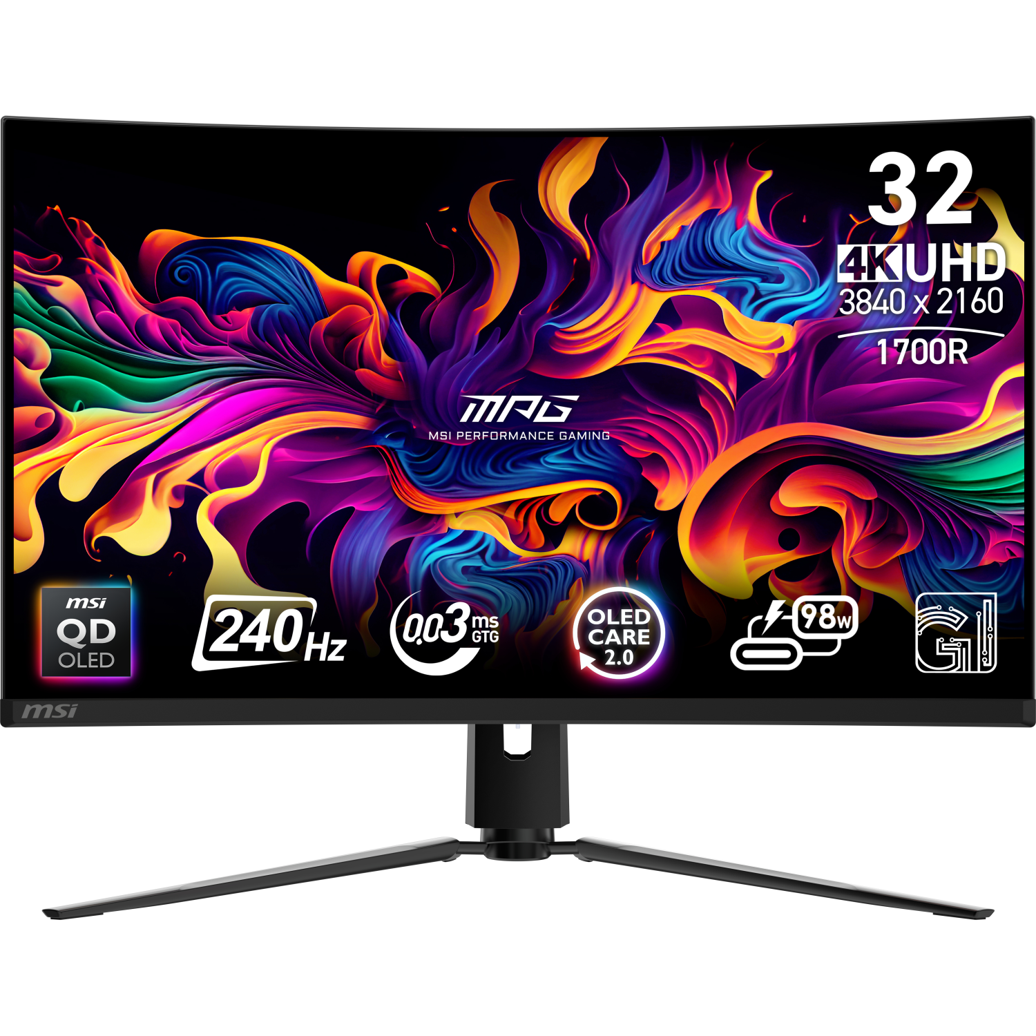 MSI 321CURX Computer Monitors - 31.5 Inches - Black