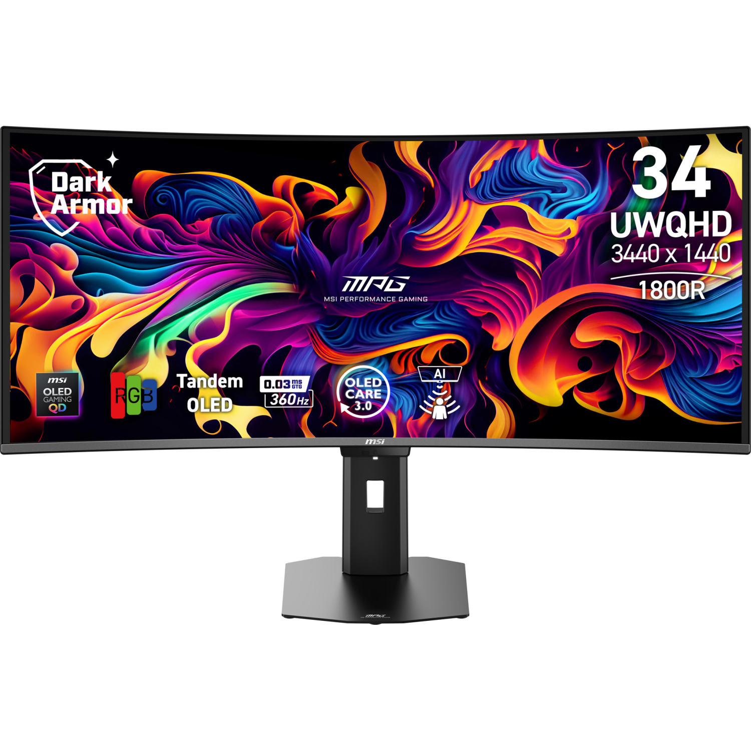 MSI 341CQR Computer Monitors - 34 Inches - Black