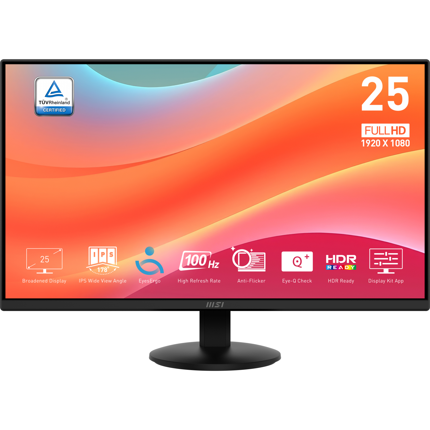 MSI MP252L Computer Monitors - 24.5 Inches - Black