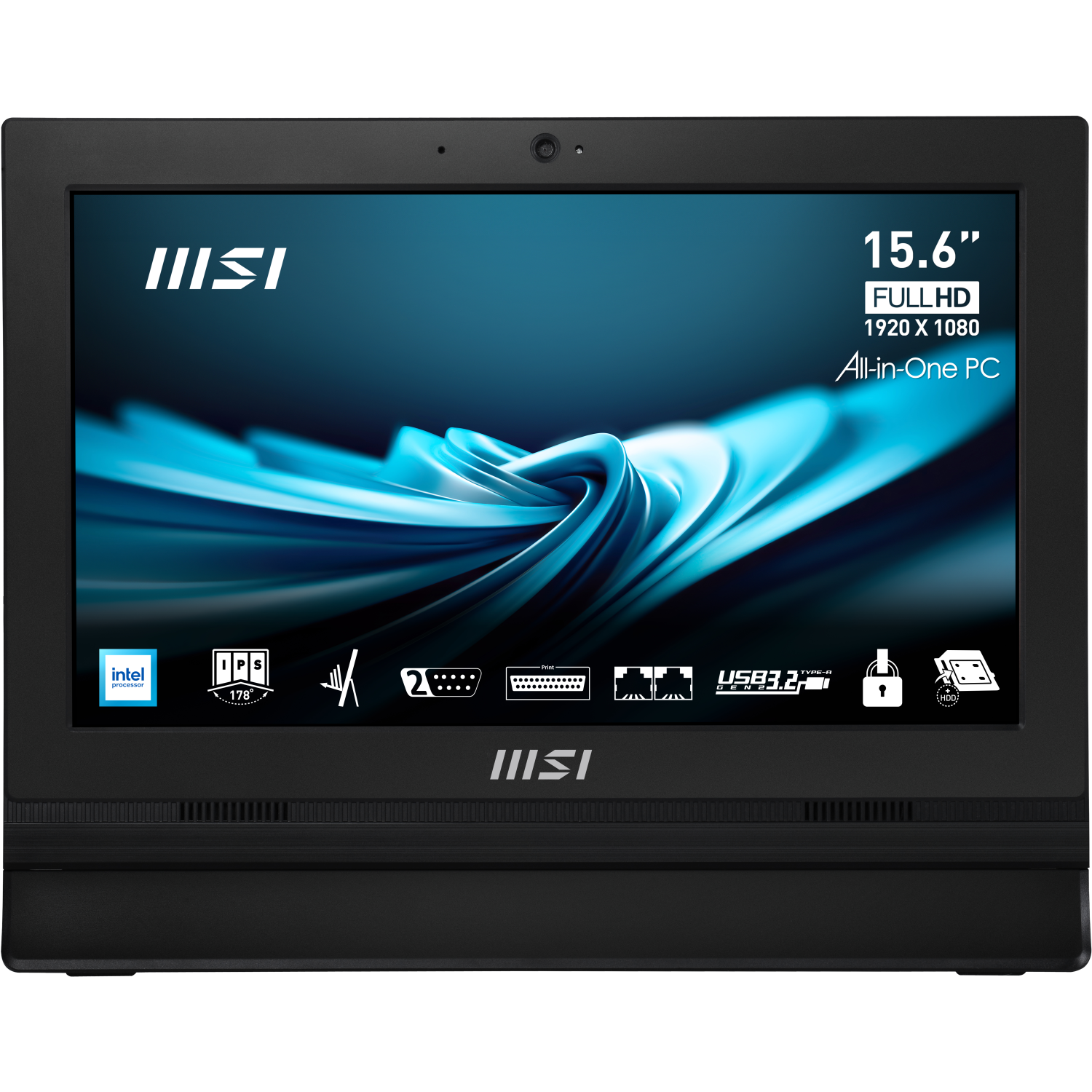 MSI AP162T All-in-One PCs desktops and Workstations - 15.6 Inches - 4GB - Black