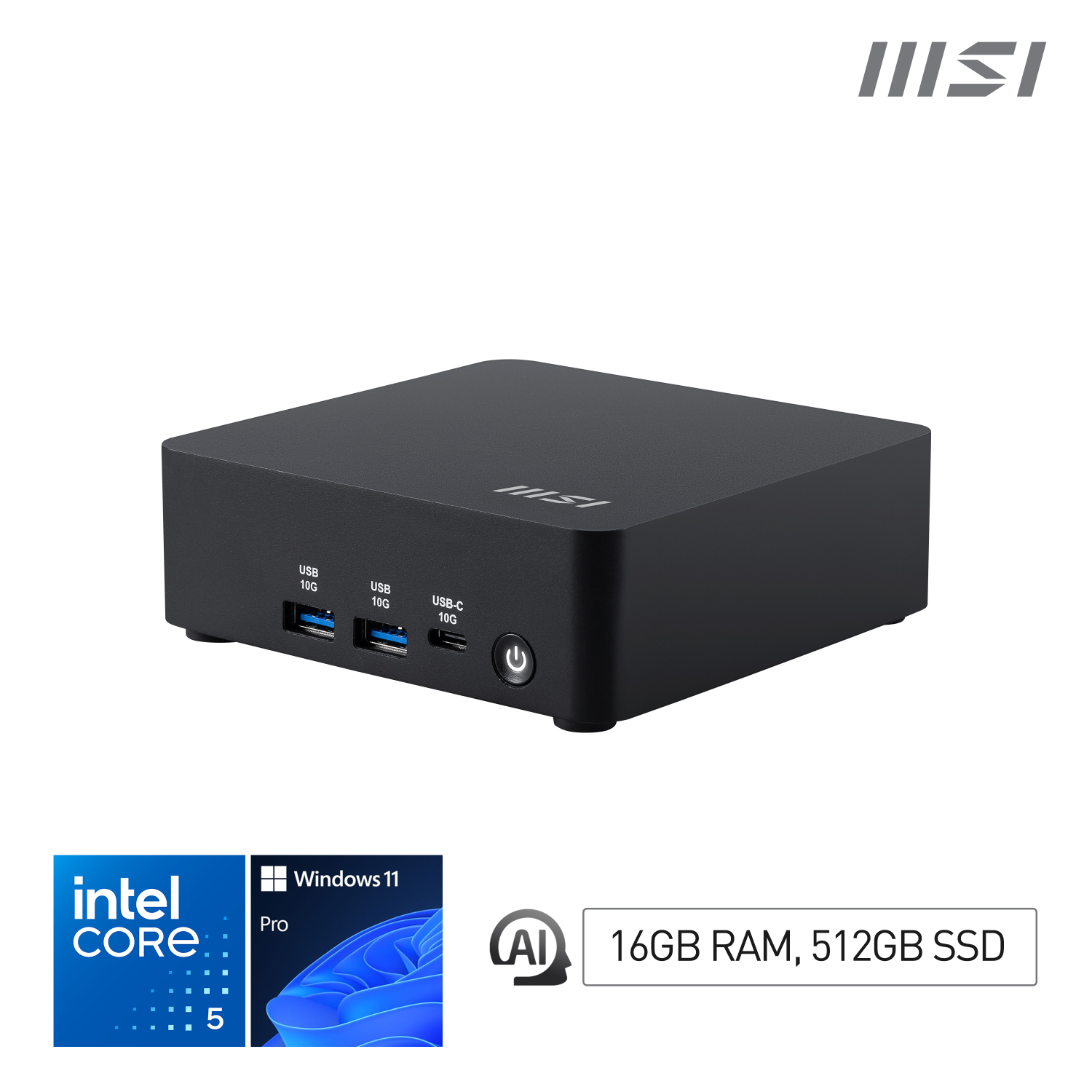 MSI 1UMG PCs Desktops and Workstations - 16GB - Black