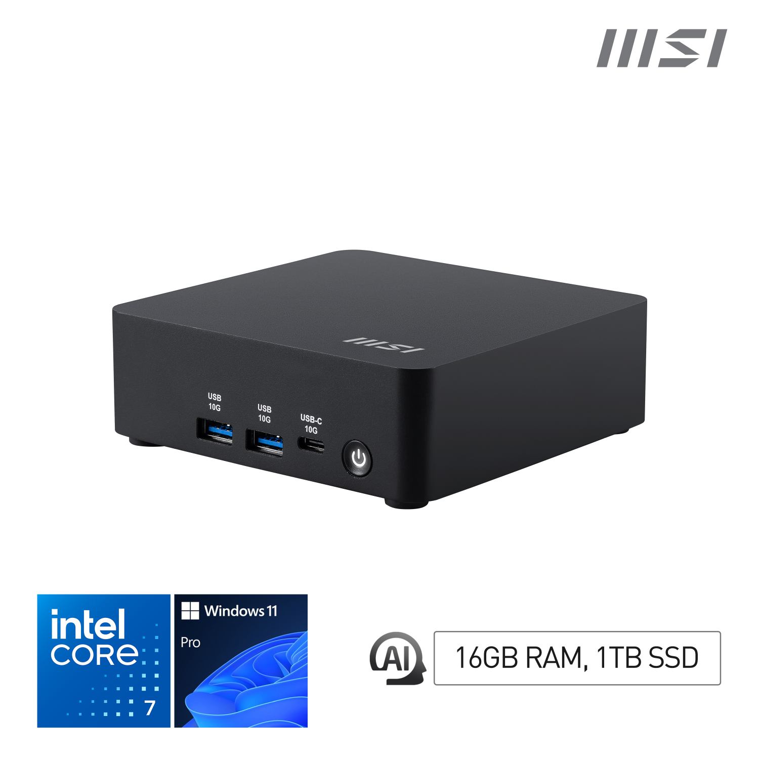 MSI 1UMG PCs Desktops and Workstations - 16GB - Black