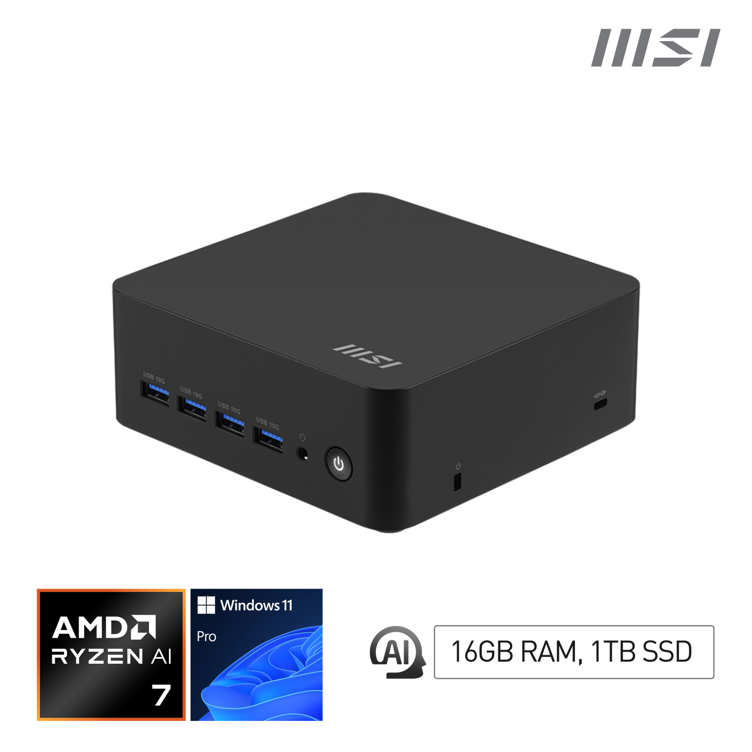 MSI 8845HS PCs Desktops and Workstations - 16GB - Black