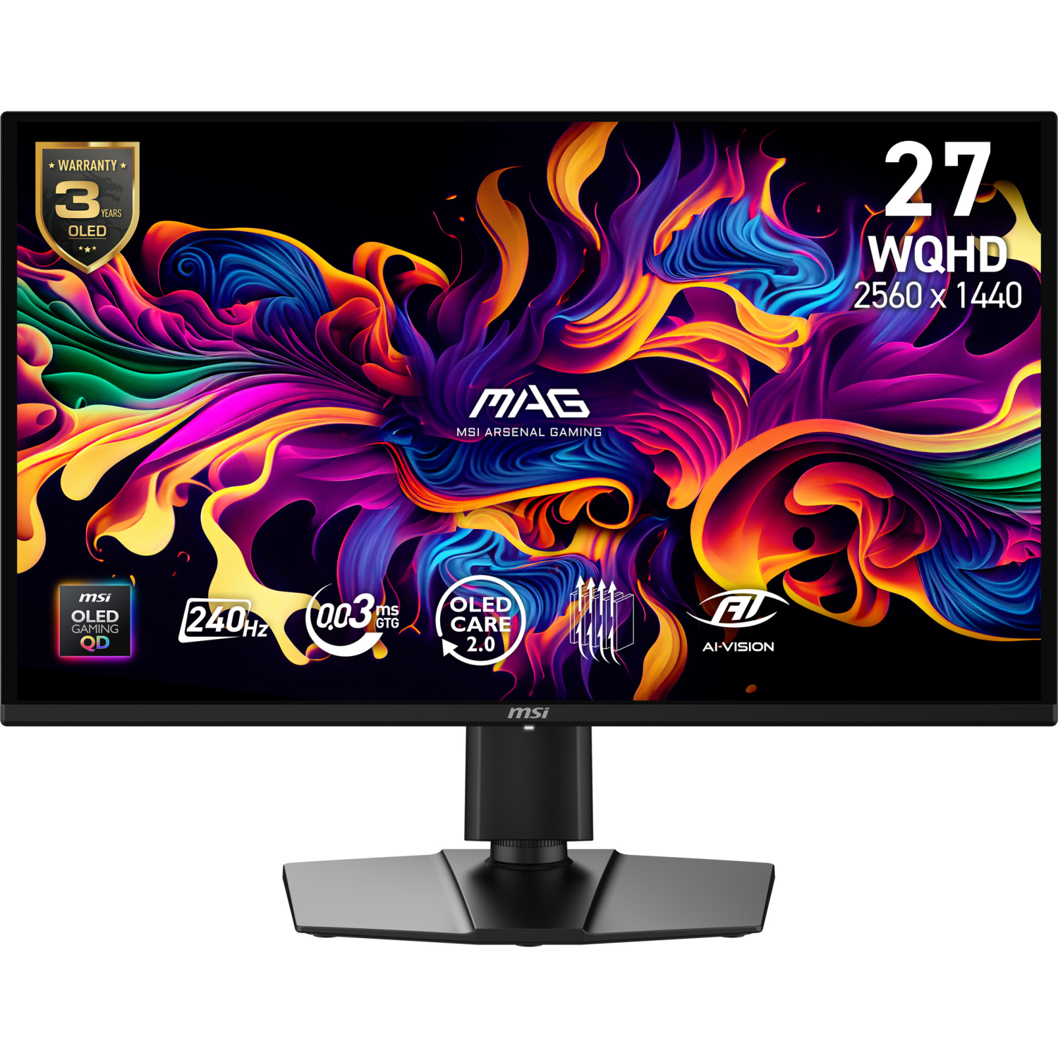 MSI 274QP Computer Monitors - 26.5 Inches - Black